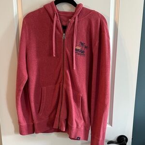 Faherty Red Zip Hoodie
